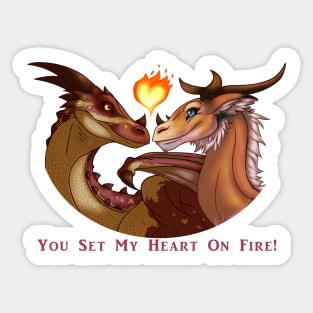 Valentines Day Dragons Sticker